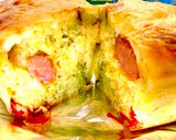 A picture of step 10 of Spicy Sausage & Vegetable Cake Salé.
