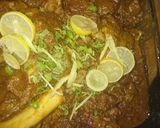 A picture of step 5 of Namkin gosht in mutton.