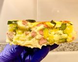 Foto del paso 16 de la receta: Pastel con calabacín y salchichas “sin gluten” (Cake with zucchini and “gluten-free” sausages)