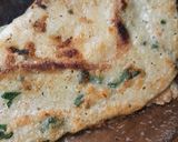 A picture of step 5 of Moong dal chilla.