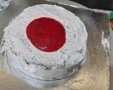 A picture of step 9 of Holi special Vanilla colourful cake.