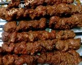 A picture of step 8 of Bihari Seekh Kabab.