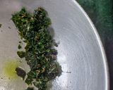A picture of step 2 of Methi Leaves Kadhi.