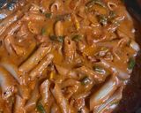 A picture of step 8 of Valentines Pink Pasta.