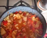 1925. Szalonnás virslis lecsó ! recept fázis 4 fotója