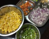 A picture of step 1 of Sweet corn tikki chaat.