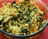 A picture of step 7 of Spinach pilaf.