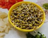 A picture of step 1 of Sprout sandwich.