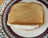 A picture of step 3 of Proper School Lunch Pepperoni Ham and Cheese Sandwich.