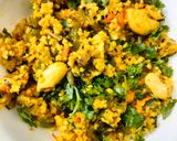 A picture of step 3 of Banyard millet upma.