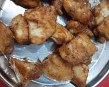 A picture of step 2 of Chilli Chicken.