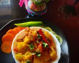 A picture of step 5 of Phool gobhi aloo Dalna.