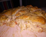 Foto del paso 5 de la receta: Tarta de jamón, queso y tomate con masa de pizza