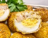 Foto del paso 17 de la receta: Huevos rellenos con bechamel y atún