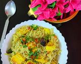 A picture of step 5 of Paneer Pulao.