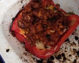 A picture of step 3 of My stuffed bell peppers 🌶️ vegan. Airfyer.
