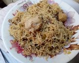 A picture of step 8 of Matar and Chicken Pulao.