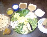 A picture of step 1 of Dudh sukto.