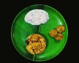 A picture of step 9 of Seeraga samba egg paniyaram biryani.