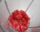 A picture of step 2 of Watermelon cooler.