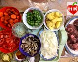 A picture of step 1 of Lamb and Vegetable Tagine.