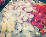 A picture of step 1 of Beef Qeema Aloo.