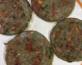 A picture of step 3 of Millet flour vegetable uttapam.