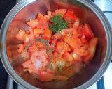 A picture of step 3 of Lamb Keftas in Tomato and Shawarma Sauce.