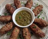 A picture of step 6 of Beef Seekh kabab.
