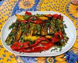 Une image de l'étape 16 de Aubergines chinoises et poivrons grillés aux épices et coriandre (recette plancha).