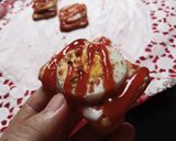 A picture of step 6 of Tuc Egg Canapes.