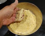 A picture of step 1 of Besan Gatta Curry.