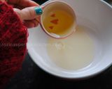 A picture of step 5 of Persian steamed rice with Saffron crust.