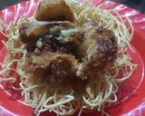 टिक्की चाट इन नूडल्स दोना रेसिपी चरण 6 फोटो