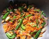 A picture of step 2 of Vegetable Poha.