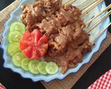 Foto langkah ke 6 dari resep Sate Jamur Tiram Bumbu Kacang.