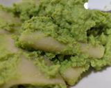 Foto del passaggio 4 della ricetta 40🧑🏻‍🍳 paccheri al pesto di piselli e merluzzo