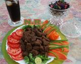 A picture of step 6 of Tawa tikka kaleji.