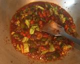 A picture of step 7 of Schezwan Rice.