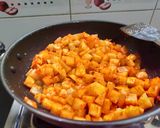 A picture of step 2 of Garlic potato fry.