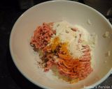 A picture of step 3 of Persian pan fried sumac kebab.