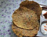 A picture of step 8 of Mixed flour n mix leafy green vegetables thepla.