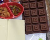 A picture of step 1 of Rasmalai Chocolate mini bars.