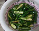 Foto langkah ke 1 dari resep Telur Lado Mudo / Cabe Ijo.