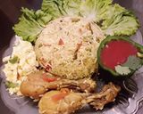 A picture of step 19 of Veg and chicken biryani platter.