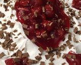 A picture of step 6 of Black Forest Trifle.