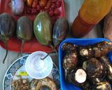 A picture of step 1 of Boiled cocoyam and Aubergine sauce.
