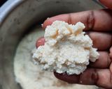 A picture of step 1 of Rava onion dosa (with leftover dosa batter).