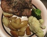 A picture of step 6 of Pork chops with lemon roasted potatoes and veggies.