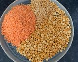 A picture of step 1 of Daal gosht (Lamb with Lentils).